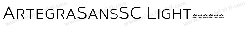ArtegraSansSC Light字体转换